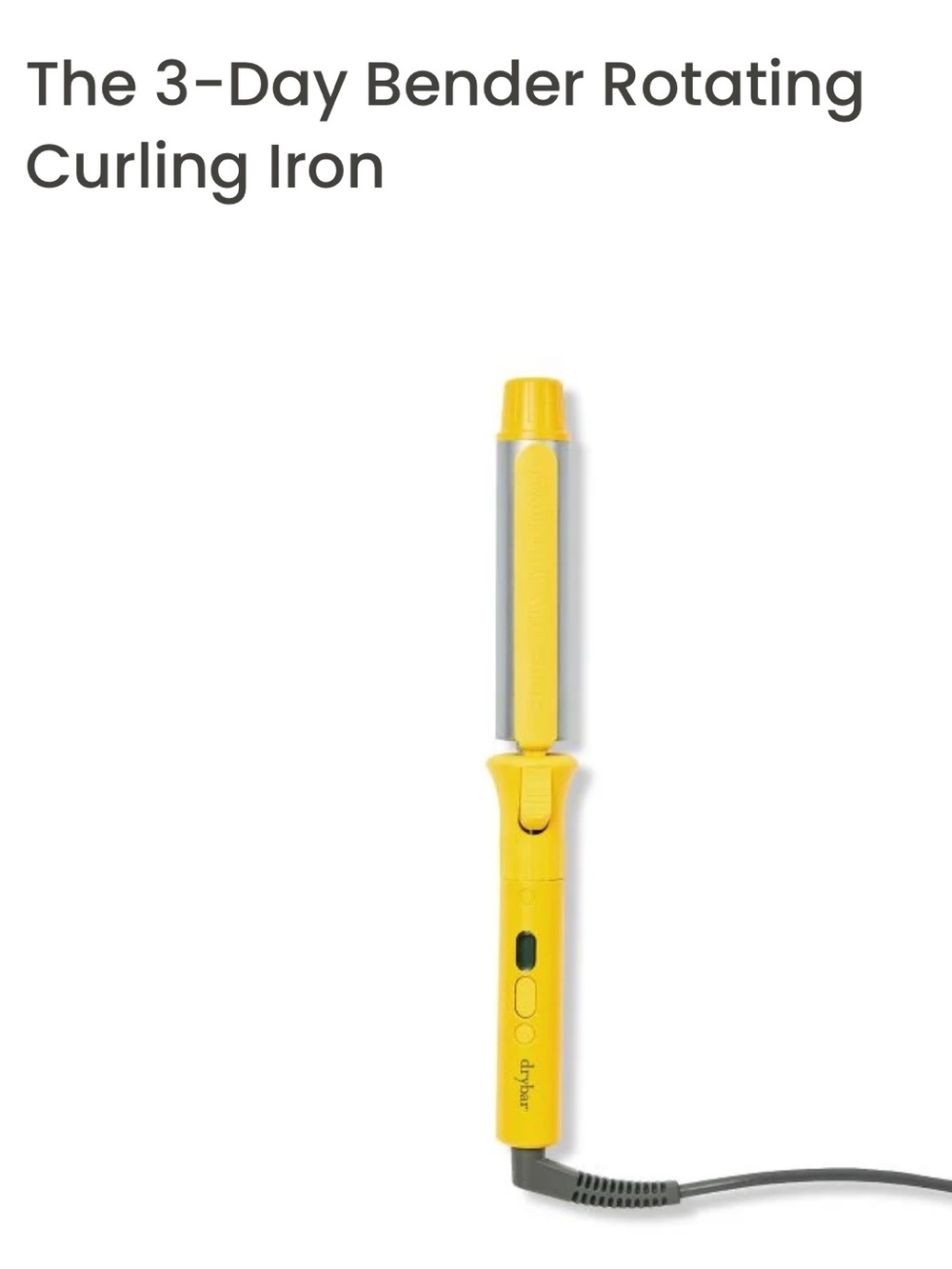 Drybar Yellow Styling Rotating Curling Iron